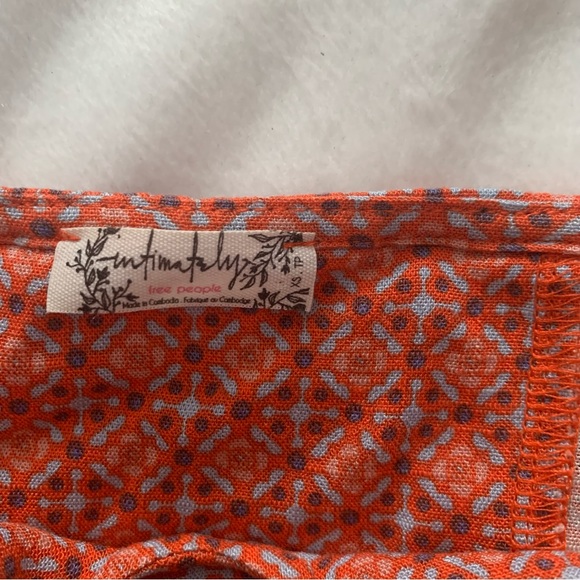 Intimately FP red Floral Bra Crop Top - Picture 3 of 5